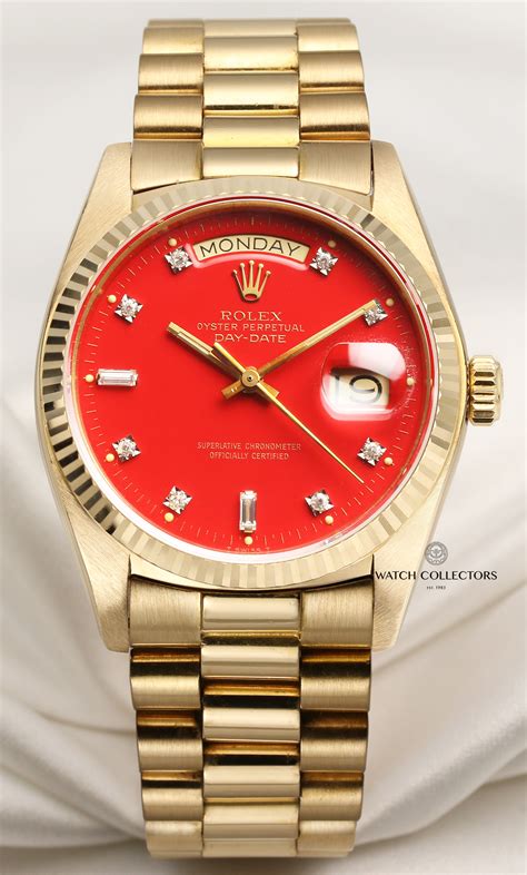 silver rolex red face|vintage red face Rolex.